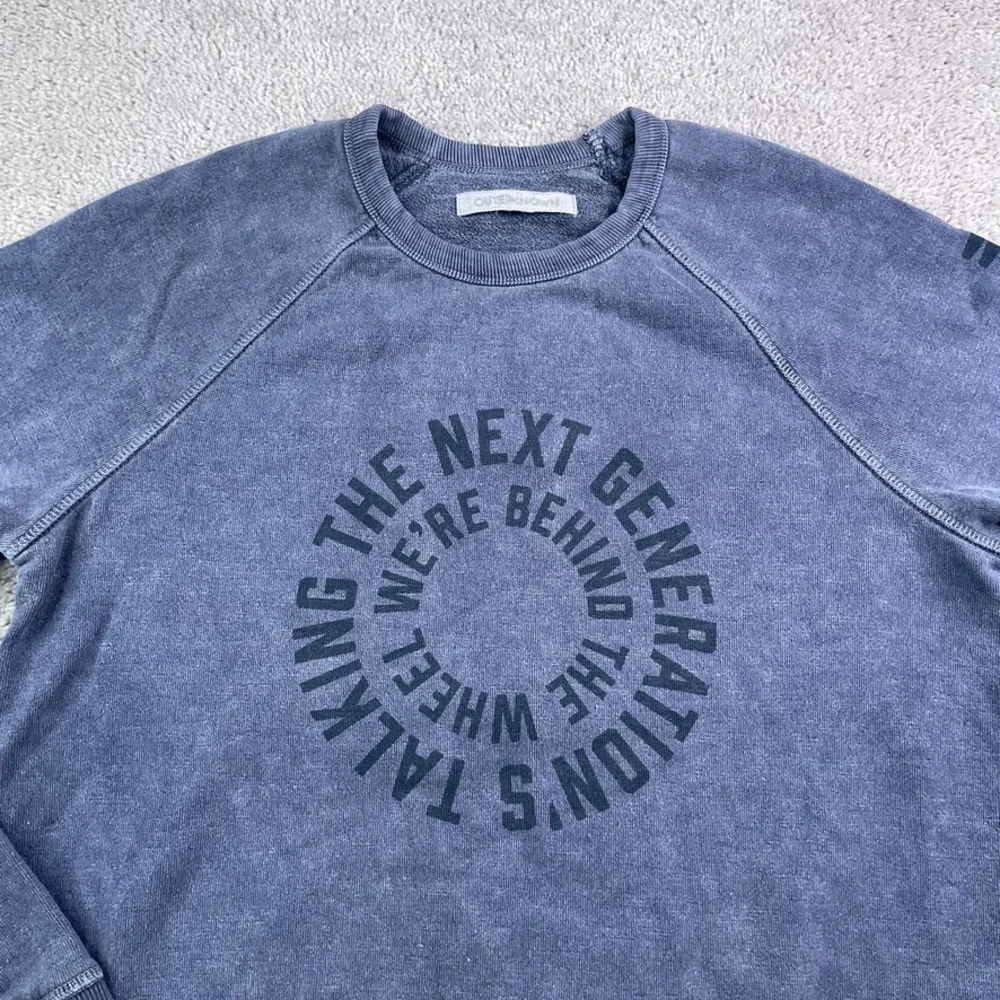 Outerknown Sweatshirt Mens Small Blue Sur‎ Hemp Organic Cotton French Terry